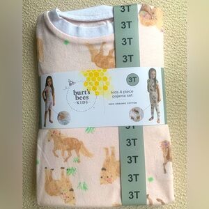 Burts Bees 4 piece Pajama Set  size 3T NWT